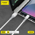 Foneng X66 PD Data Cable 1M, 20W Quick Charging - Type-C to Lightning (iPhone) - Durable and Efficient Charging Solution. 