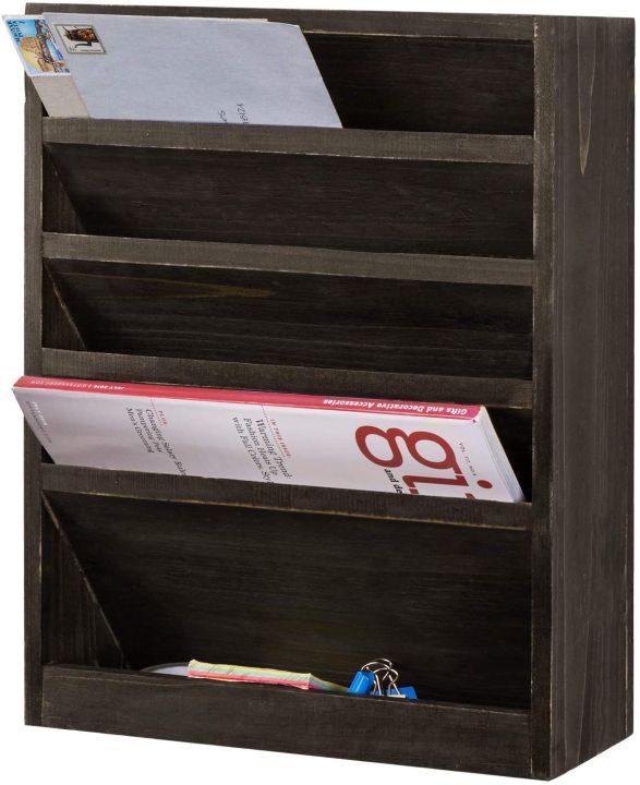 WallMounted File Holder Document Organizer, Hanging Magazine Rack