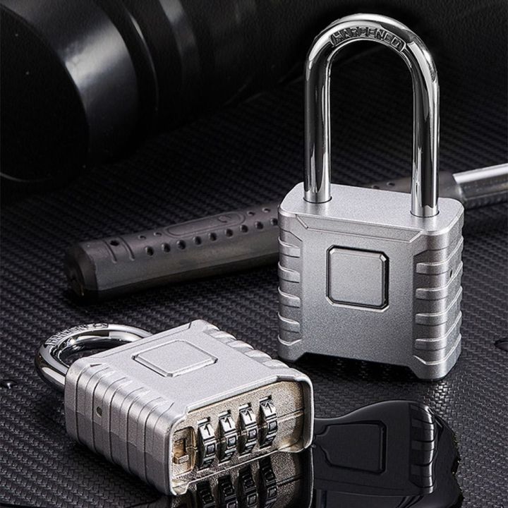 Padlock With Number Code Resettable Alloy Combination Padlock 4-Digit Number Smart Lock Password ...