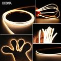 4mm Narrow COB LED Strip Lights for Car Wall Room Decoration 12V 24V 480LED Warm Cool White Light Bar Flexible Ribbon Diode Tape-2700K-0.5m-12V-. 
