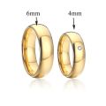 High Quality Handmade Promise Wedding Rings Sets for Couples Western Designer 18k Gold Plated Titanium Jewelry Finger Ring. 
