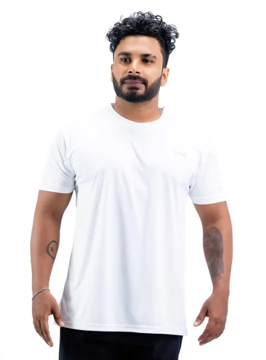 TRE Sportswear - Gent's White Color Sport T-shirt - Crewneck  / Short Sleeve