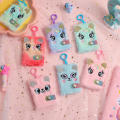 Button Closure Cartoon Notebook Pages Mini Size Plush Material Plush Notebook Hanging Design Theme Unicorn Notebook for. 