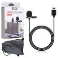Lavalier Clip On USB Microphone – Black  jh-044. 