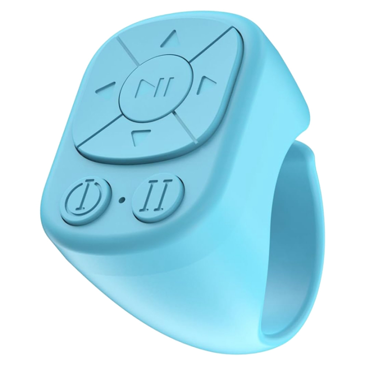 Scrolling Ring Remote Control for ,Bluetooth Page Turner Blue
