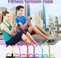 Pull Reducer Body Shape Trimmer Body Shaper - Multi Colorc ,4 Tubes Latex Elastic Pull Rope Sit-up Bodybuilding Fitness Equipment Exercise Resistance Bands for Abdomen/Waist/Arm/Yoga/Pilates Stretching Slimming Training. 