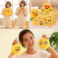 SF 30CM Soft Emoji Yellow Round Cushion Emoticon Stuffed Plush Toy Pillow #253935. 