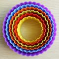 Circle Shape Cookies Cutter - 5 Pcs - Multi Color 6 pcs/set Plastic Cupcake Round Shape Cookie Cutter Baking Tools Mould Cookie Cake Mold Fondant Round Shape Mold. 