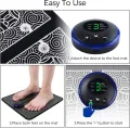 EMS Foot Massager,Folding Portable Feet Massage Machine,Electronic Muscle Stimulatior Massage Mat USB Rechargeable. 