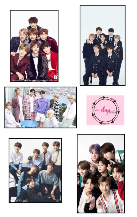 5pcs BTS GROUP A4 size wall decoration posters