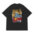 Oversize One Piece Luffy x Oniorobits Cartoon Anime Clothes 240gsm High Quality T shirt  Brand New Drop Hot Sale Viral Tee Black Tee. 