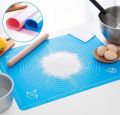 Silicone Cake Rolling Mat Baking Mat Multi Colour  Silicon Fondant Rolling Mat or Silicone Baking Sheet Large with Measurements Stretchable for Kitchen Roti Chapati Cake Pad. 