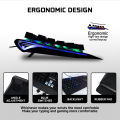 Armaggeddon MKA-9C PRO Blue Switch 104 Keys Mechanical Gaming Keyboard with Armrest Design. 