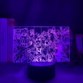 3d Led Light Anime JoJo Bizarre Adventure Group for Bedroom Decor Light Birthday Gift for Him Jojo Led 3d Lamp Manga. 