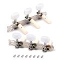 Classical Guitar Tuner Tuning Keys Pegs Machine Heads Complete Set Chrome. 