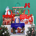 Reusable Christmas Gift Bags Foldable Tote Bags For Christmas Shopping Festive Holiday Gift Bags Large Capacity Shopping Bags Santa Claus Gift Bags. 