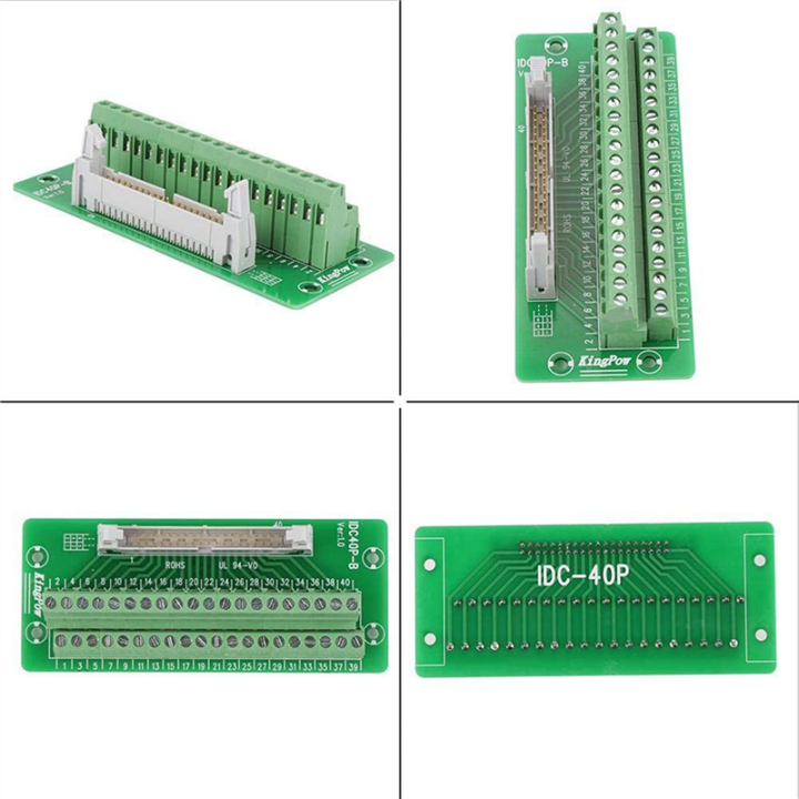 5X%20IDC40P%2040Pin%20Connector%20Strip%20Breakout%20Board%20Terminal%20Block%20Plug%20PLC%20Interface%20with%20Bracket,%20for%20PLC,%20DIN%20Rail%20Mount%20-%20Image%202