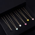 Cute Butterfly Pendant Necklace Korean Fashion Party Girl Adjustable Sweet Style Chain Necklace Jewelry Gifts. 
