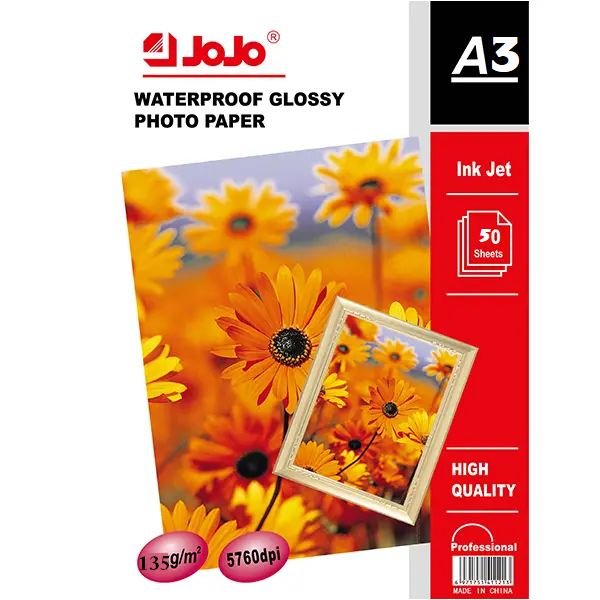 A3 JOJO ONE FACE GLOSSY PHOTO PAPER 135Gsm - 50Sheest 135 Gsm