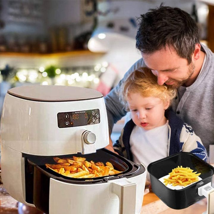 100Pcs%20Air%20Fryer%20Parchment%20Paper%20Perforated%20Unbleached%20Square%20Air%20Fryer%20Liners%20Steaming%20Parchment%20Liner%20-%20Image%203