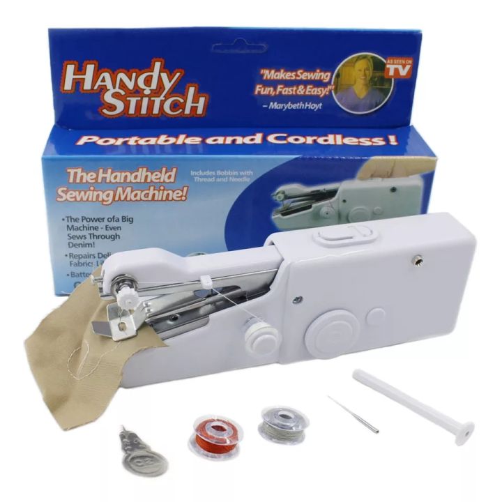 Mini Portable Handheld sewing machines handy stitch Sew needlework Cordless Clothes Fabrics Electric Sewing Stitch Set DIY tool