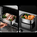 600ML 410 Stainless Steel Bento Lunch Box With Lid Food Containers Fresh-keeping Box Home Leak-Proof Storage Box. 