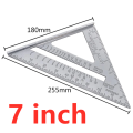 millionhardware - 7 Inch / 12 inch Aluminium Alloy Right Angle Triangle Ruler for Industrial Measurement 7| 12|. 