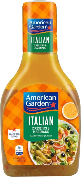 American Garden Italian Dressing & Marinade, Gluten-Free, Dairy-Free, 473ml (FROM DUBAI) SAM