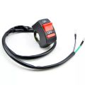 Universal Motorcycle Handlebar Flashing Switch Moto Light Switch ON OFF Button ATV Bike DC12V/10A Black Two Core Wire. 