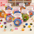 50pcs/box Pencil Eraser Rubber Kawaii Animal Fruits Erasers Student Gift Stationery For Kids. 