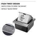 100mm*100mm Pop Up Hidden Floor Socket 16A Power Outlet Aluminum Alloy Box 110V-250V EU/FR/US/UK/UN Plug Adapter For Home Office. 