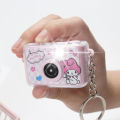 【Footprint】 Pokemon Kawaii Keychain Cute Cartoon Pikachu My Melody Kuromi Cinnamoroll Key Ring Camera Pendant LED Lighting Ornaments Gifts. 