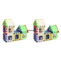 Alphabet Building Blocks House Kids Puzzle Plastic 48PCS Toys. 
