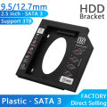 SSD HDD Caddy 9.5mm 12.7mm Universal CD/DVD-ROM 2nd Caddy SATA-III. 