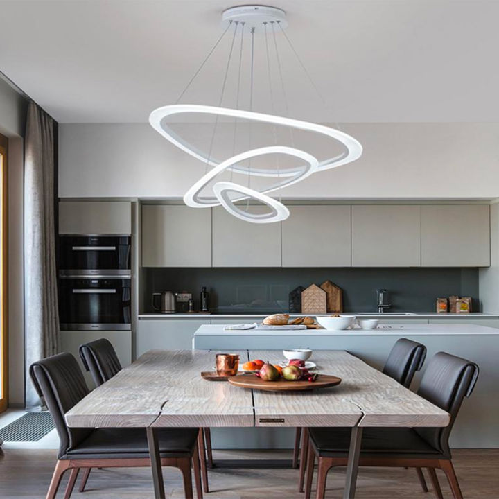 Lamp Pendant Nordic Modern Ball Chandelier Light Pendant Acrylic LED Ring Balls Chandelier