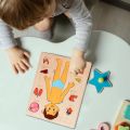 Wooden Human Body Structure Brick Toy System to Learn Body Parts Early Interactive Educational Toy for Kids. 
