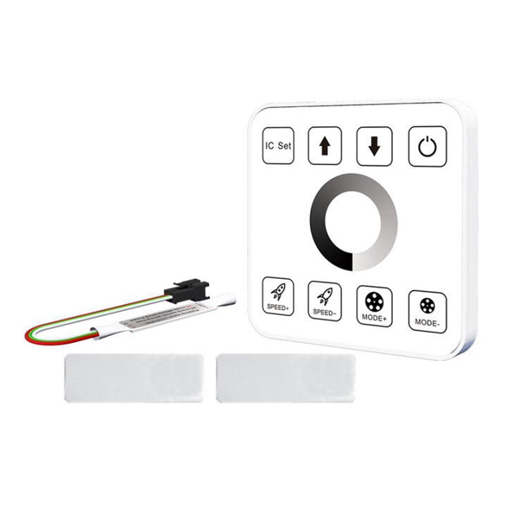 LED Strip Light Controller with 8 Key Touch Panel Wireless Controller ...