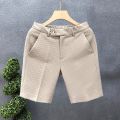 Light Business White Suit Shorts Men's New Fashion Summer Slim Straight Shorts Men's Thin Short Suit Pants. 