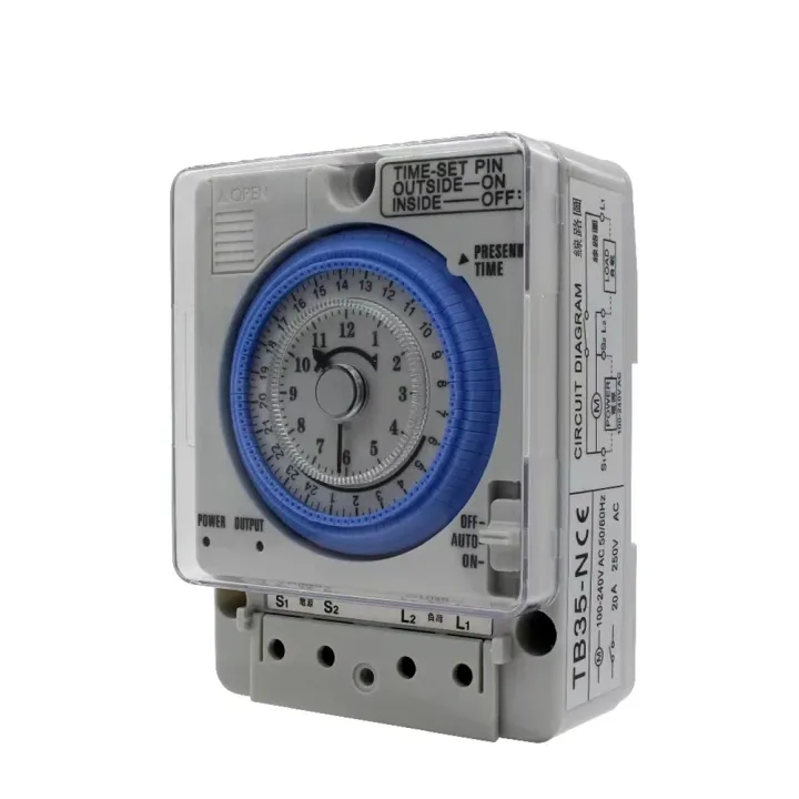 TB35N 20A 100-240V Din Rail Timer Switch Water Heater Programmable Time ...