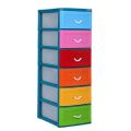 Plastic Drawer Set & Cupboard | 6 Drawer Cupboard | 41 x 56x 123cm | Plastic Furniture | storage organizer | heavy duty | Nisaco Mall. 