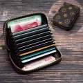 QuXis 2022 Women Card Holder High Quality Leather Business Card Case Small Wallet Prevent RFID Female Credit Card Holder Wallet Unisex. 