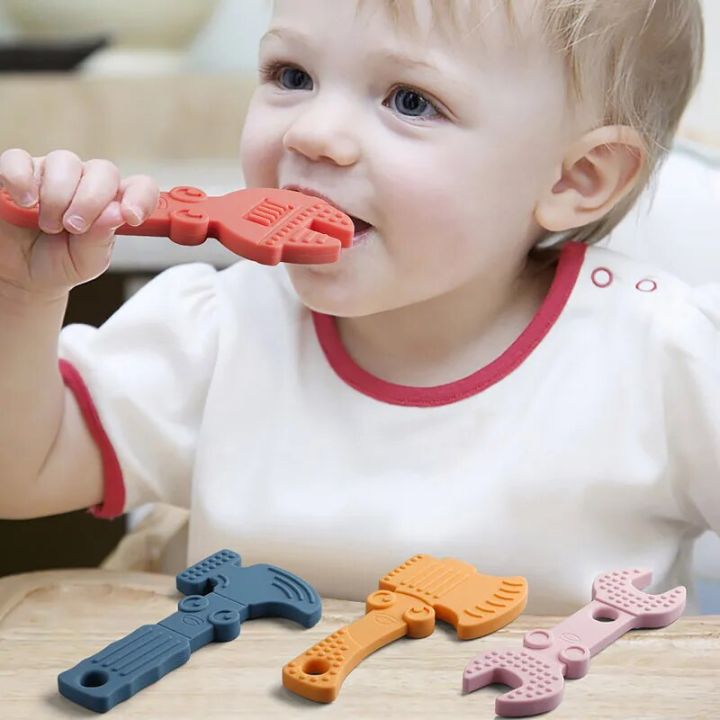 4PC%20Silicone%20Teether%20Baby%20Natural%20Rubber%20Sensory%20Bpa%20Free%20Diy%20Chew%20Tool%20Safe%20Baby%20Toy%20Funny%20Organic%20Silicone%20Teether%20Set%20GiftsBasketball%20-%20Image%204