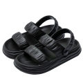 PLOVER Women's Summer Sandals, Girls' Slippers, Slip-on Feeling, Outer Wear, Thick Bottom, Non-Slip All-Matching with Heel Sandals, Women's Summer. 