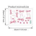 Cute Bow Fridge Stickers Boho Pink Wall Decorative Stickers Love Heart Bow Pvc for Dorm Room Bedroom Kids Girls Room. 