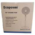 Ecopower 16" Stand Fan (Model No. EPFS-1558). 