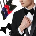 Fashion Pre-tied Black Velvet Bowties Exquisite Elegant Oversized Bow Tie Tuxedo Accessories Big Bow Tie Wedding Party. 