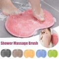 Foot Scrubber for Shower 25 x 30 CM, Silica Gel Shower Foot Scrubber, Shower Foot Scrubber Mat with Non-Slip Suction Cups, for Improve Circulation and Relieve Tired. 