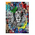 Abstract Lion Animal Graffiti Art Canvas Oil Painting Print Poster Pop Art Wall Picture for Living Room Home Decoration No Frame. 