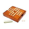 【SmartHorizon】Solitaire Board Game Office Decor Chess Toy and 32 Marbles Chess Wooden Puzzle Board Game Strategy Board Game Table Top Game. 