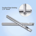 10 Pack CNC Router Bits 1/8 inch Shank Spiral Upcut Router Bit Single Flute End Mill Set Milling Cutter Tungsten Steel Engraving Carving Tools Kit for MDF Wood Acrylic PVC. 
